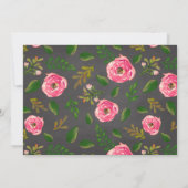 Bloemen en Vrijgezellenfeest van het krijt Kaart (Achterkant)