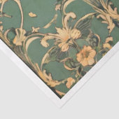 Bloemen en vrouw in Art Nouveau -Decoupage- Tissuepapier (Detail)