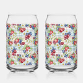 Bloemen en Vruchten Blikvorm Glas (Voorkant)