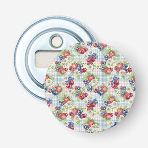 Bloemen en Vruchten Button Flesopener