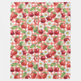 Bloemen en Vruchten Fleece Deken