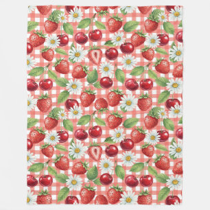 Bloemen en Vruchten Fleece Deken