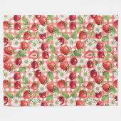 Bloemen en Vruchten Fleece Deken (Voorkant (Horizontaal))