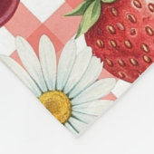Bloemen en Vruchten Fleece Deken (Hoek)