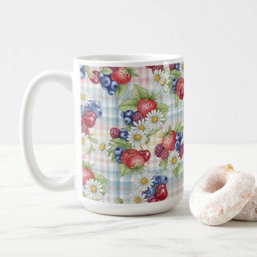 Bloemen en Vruchten Koffiemok (Met donut)