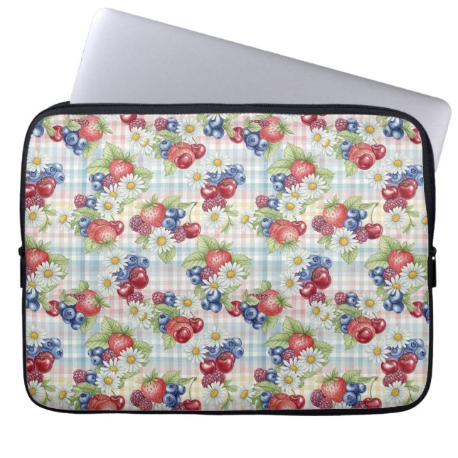 Bloemen en Vruchten Laptop Sleeve (Voorkant)