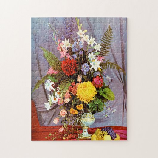 Bloemen en vruchten legpuzzel (Verticaal)