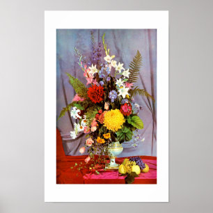 Bloemen en vruchten poster