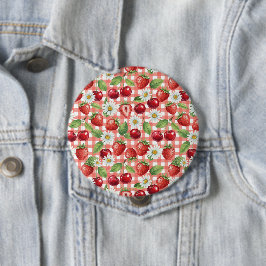 Bloemen en Vruchten Ronde Button 4,0 Cm