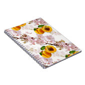 Bloemen en vruchten van abrikoos. notitieboek (Rechterzijde)
