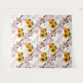 Bloemen en vruchten van abrikozen. wandkleed (Voorkant (horizontaal))