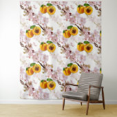 Bloemen en vruchten van abrikozen. wandkleed (In situ)