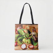 Bloemen en vruchten van Mangosteen; Singapore Monk Tote Bag (Voorkant)