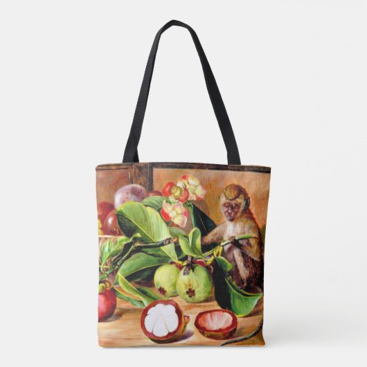 Bloemen en vruchten van Mangosteen; Singapore Monk Tote Bag (Achterkant)