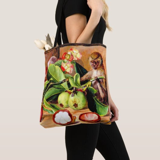 Bloemen en vruchten van Mangosteen; Singapore Monk Tote Bag (Dichtbij)