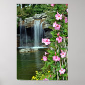 Bloemen en watervallen poster (Voorkant)