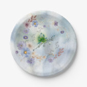 Bloemen en whimsy papier borden papieren bordje (Voorkant)