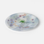 Bloemen en whimsy papier borden papieren bordje (Gekanteld)