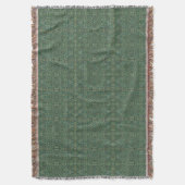 Bloemen en wijnstokken  pijngroen deken (Voorkant Verticaal)