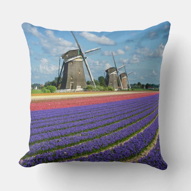 Bloemen en windmolens gooien kussens (Voorkant)