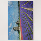 Bloemen en windmolens in een veerlandschap legpuzzel (Verticaal)