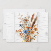 Bloemen en witte berkenboom Bewaar de datumkaarten Kaart (Achterkant)