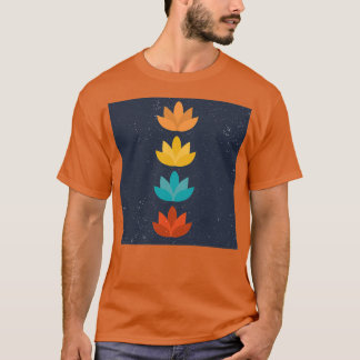 Bloemen en yoga t-shirt