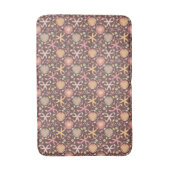 Bloemen en zeesterren op chocoladebruin badmat (Voorkant Verticaal)
