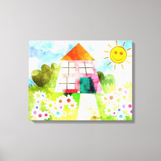 Bloemen en zonneschijn canvas afdruk (Voorkant)