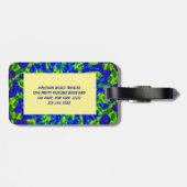 Bloemen en zwembroeken bagagelabel (Achterkant horizontaal)