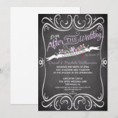 Bloemen en zwembroeken Chalkboard Post Wedding IDP Kaart (Voorkant / Achterkant)