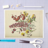 Bloemen Ephemera Decoupage Geel Paars Bloemen Tissuepapier (Craft)
