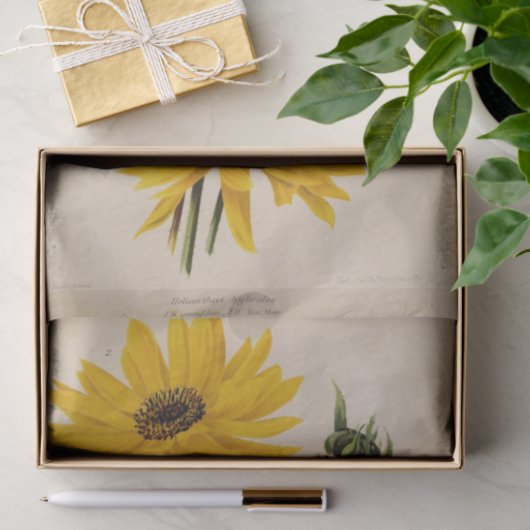 Bloemen Ephemera Decoupage Gele Zonnebloemen Tissuepapier (Geschenk)