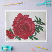 Bloemen Ephemera Decoupage Rood Roze Rose Bloemen Tissuepapier (Craft)