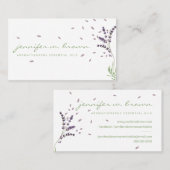 Bloemen essentie olie parfumlavendel botanisch visitekaartje (Voorkant / Achterkant)