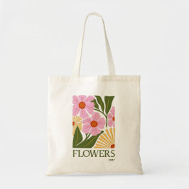 Bloemen Esthetische Boodschappentas | Vintage Bloe Tote Bag