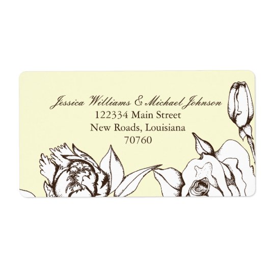 bloemen etiket (Voorkant)