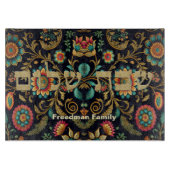 Bloemen Etnisch Indiaas Aziatisch Shabbat Shalom C Snijplank (Voorkant)