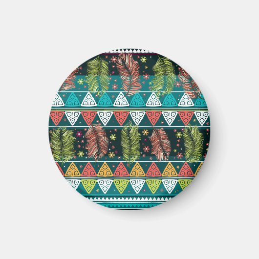 Bloemen Etnische Doodle: Zacht . Magneet (Voorkant)