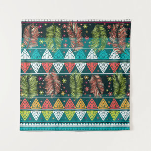 Bloemen Etnische Doodle: Zacht . Wandkleed