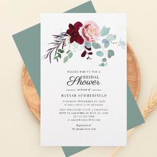 Bloemen Eucalyptus Bruids Douche Uitnodiging Briefpapier