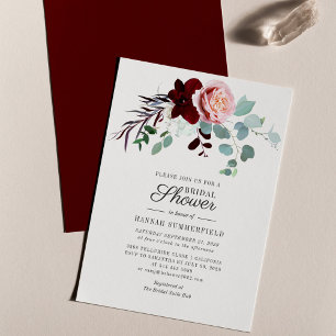 Bloemen Eucalyptus Bruids Douche Uitnodiging Briefpapier