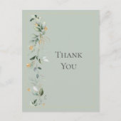 Bloemen Eucalyptus groen goud bruiloft groen Briefkaart (Voorkant)