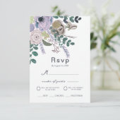 Bloemen Eucalyptus Lavendel Boho Huwelijk Kaart (Staand voorkant)