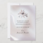 Bloemen Eucalyptus Luxe Pearl Bruiloft Save The Date (Achterkant)