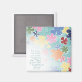 Bloemen Fadeth Square Magnet (Voorkant / Achterkant)