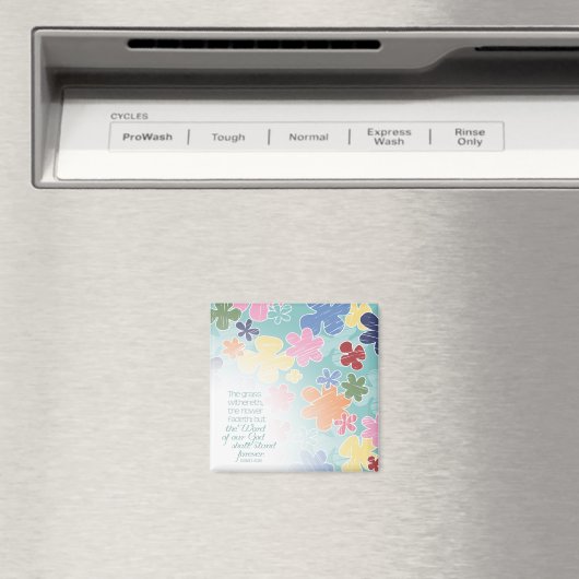 Bloemen Fadeth Square Magnet (Insitu (Vaatwasser))