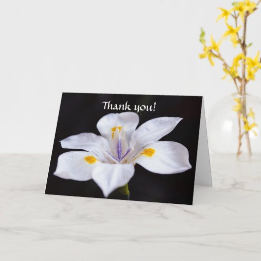 Bloemen Faith Iris Flower Hartelijk dank Kaart (Gele Bloem)