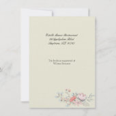 Bloemen Fancy Lijst bruids doucheuitnodiging Kaart (Achterkant)