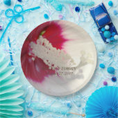 Bloemen Fancy Roze Wit Elegant Glamour Papier Bord (Feest)